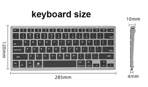 Juego de teclado y ratón inalámbricos recargables de 2,4G Teclado y ratón Bluetooth ergonómico delgado para PC Notebook