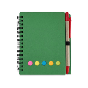 Cuaderno B5 de alta calidad con cubierta de papel Kraft, logotipo personalizado, notas adhesivas, blocs de notas autoadhesivos y juego de bolígrafos