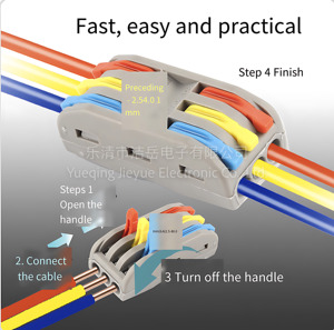 Two-way Multi-functional Wire <strong>Connector</strong> SPL-12345 with Quick Wire Pressing and Dual <strong>Inputs</strong>/<strong>Outputs</strong> - Product Image 4