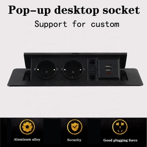 EU Multifunktion ale Konferenz tisch buchse Computernetz werk Desktop-Buchse USB-Lade buchse Zwei europäische Standards Slow POP De - Product Image 4