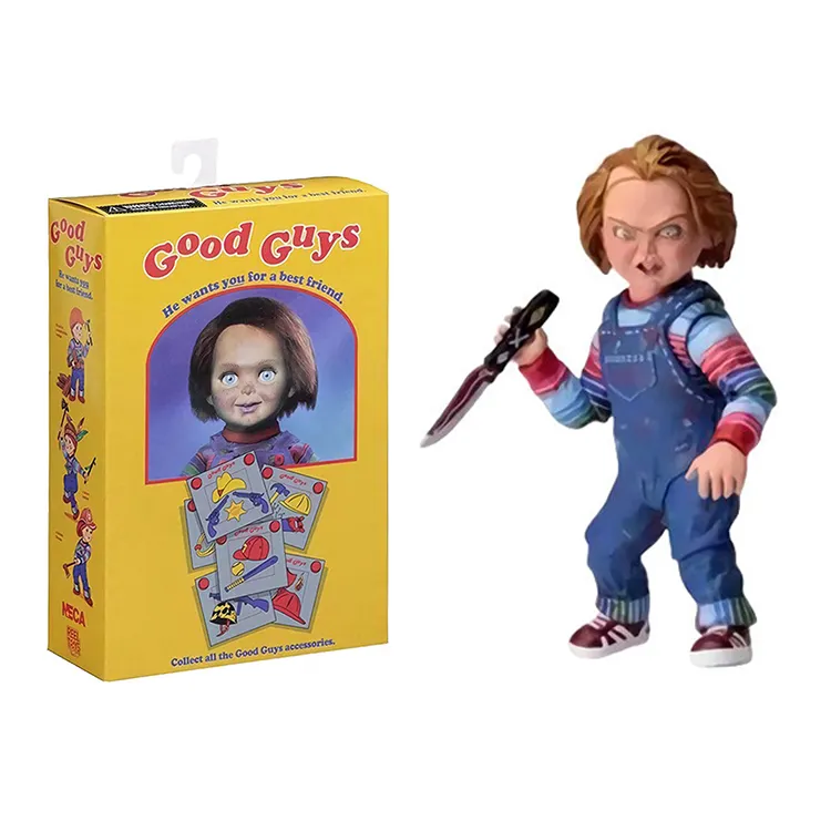 Anime NECA figura Chucky muñeca juego de niños Ultimate Chucky Escala de 7 pulgadas juguete de PVC móvil Horror Chucky figuras de acción