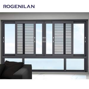 ROGENILAN 100 serie nuova immagine disegno a buon mercato in alluminio doppio vetro temperato finestra scorrevole e porta prezzo