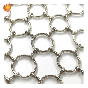 Dekorativer Metalldraht Mesh Edelstahl Ring Mesh Vorhang für Fenster dekoration Kettenhemd Screen Mesh Decke - Product Image 3