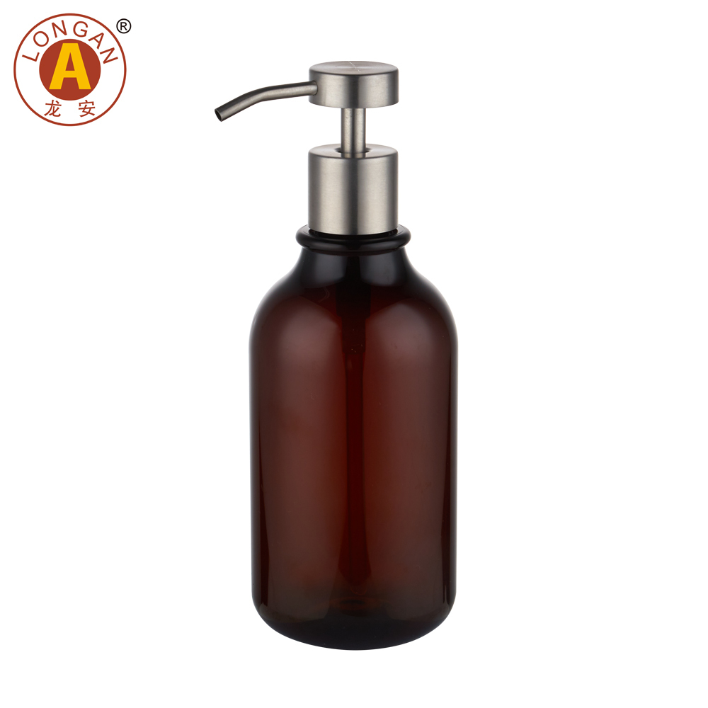 Flacon ambre + pompe à lotion mate (F15)