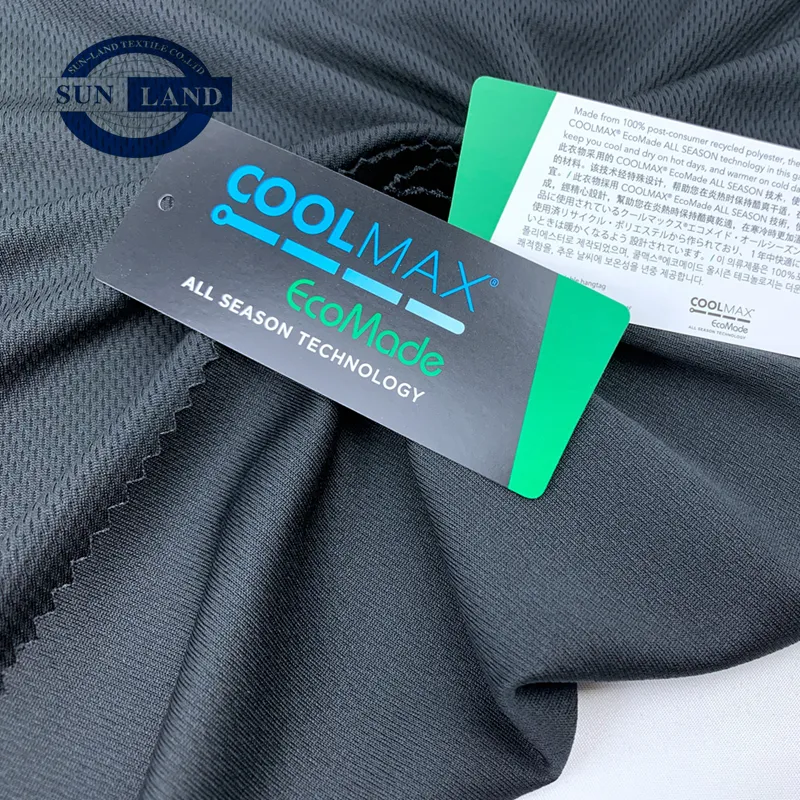 Camisas esportivas sustentáveis 100%, poliéster reciclado, coolmax eco, tecido de malha seca, birdeye