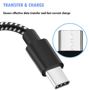 1M 2M Custom Nylon Braided Usb 3.0 Fast Charging Long USB Type C Cable for Mobile Phone Charger Cables - Product Image 3