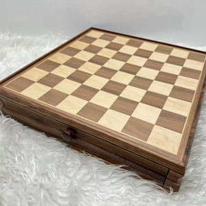 Nhà Sản Xuất Bán Hàng Trực Tiếp Chất Lượng Cao Quả Óc Chó Duy Nhất Vẽ 2-Trong 1 Trò Chơi Cờ Vua - Product Image 1