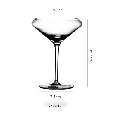 Creative Japanese-style lead-free Martini Crystal Saucer Glass Champagne Glass Bar Margarita Cocktail Glass
