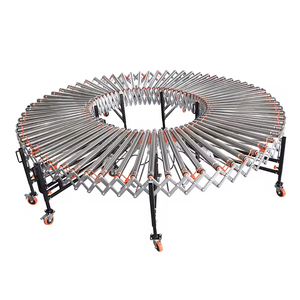 Contenedor de correa de cuña múltiple NaiLi, línea transportadora de rodillos alimentada telescópica Flexible, descarga de carga