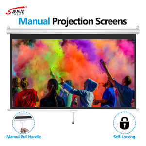 120&quot; 16:9 4k hd Alr <strong>Projector</strong> <strong>Screen</strong> Wall Video Format Easy <strong>Install</strong> Manual Projection <strong>Screen</strong> Drop-down <strong>Projector</strong> <strong>Screen</strong> - Product Image 4