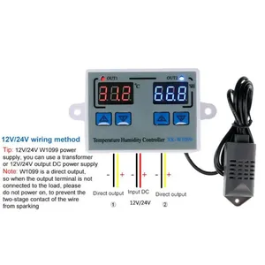 Controlador de temperatura y humedad LED Digital W1099 para incubadora 12V 24V 110V 220V termómetro higrómetro medidor Sensor termostato - Product Image 5