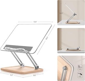 Có thể điều chỉnh Acrylic cuốn sách đứng bút Khe cắm có thể gập lại máy tính để bàn Riser rõ ràng trang Clip rảnh tay đọc sách chủ sách nấu ăn đứng - Product Image 4