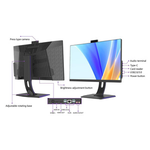 27 Inch Curve Intel Core I3 I5 I7 I9 20 Gaming <strong>Computer</strong> Parallel Touch Screen <strong>Desktop</strong> All in One Pc - Product Image 4