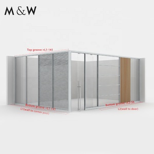 M & W nhà máy sản xuất vách ngăn kính cách âm vách ngăn văn phòng có thể tháo rời - Product Image 5