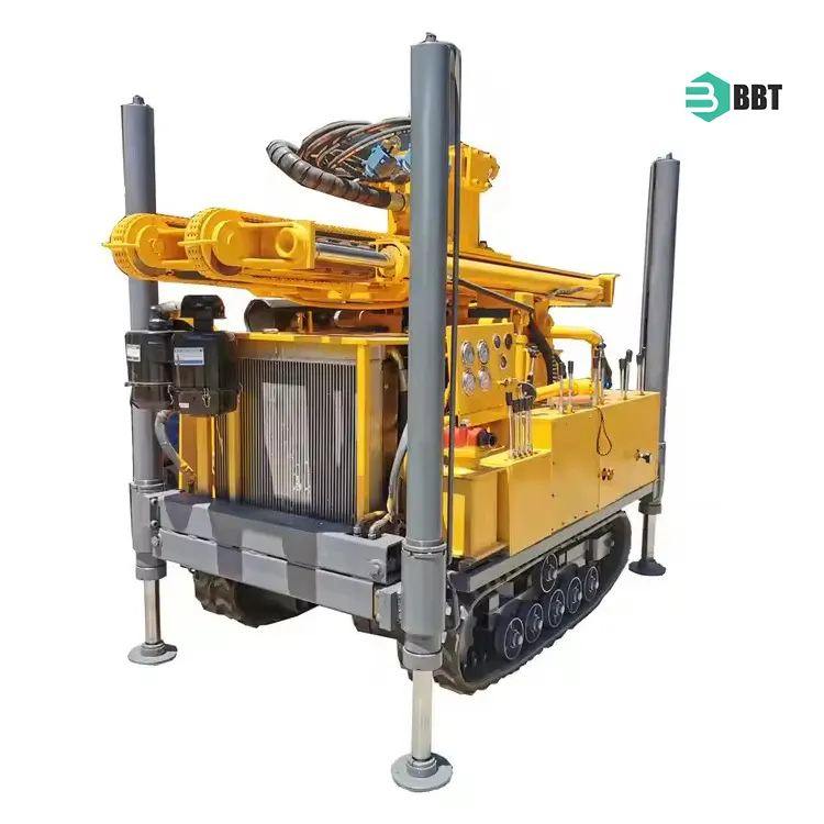 200M Depth Pneumatic Dth Portable Water Well Drilling Rig Machine Crawler Diesel Engine Drilling Rig For Water Well