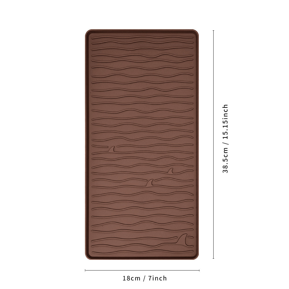 Brown drainage mat-water wave pattern