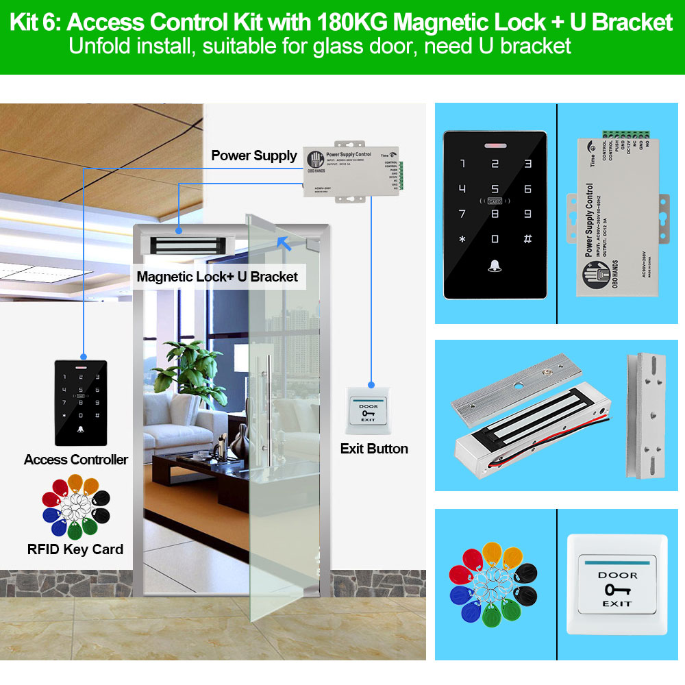 Kit6-180kg serrure u