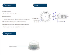 แบรนด์ tiosl โมดูลบลูทูธตาข่ายสำหรับ LED UFO high Bay Zhaga PIR photocell และเซ็นเซอร์ผลิตภัณฑ์ - Product Image 5