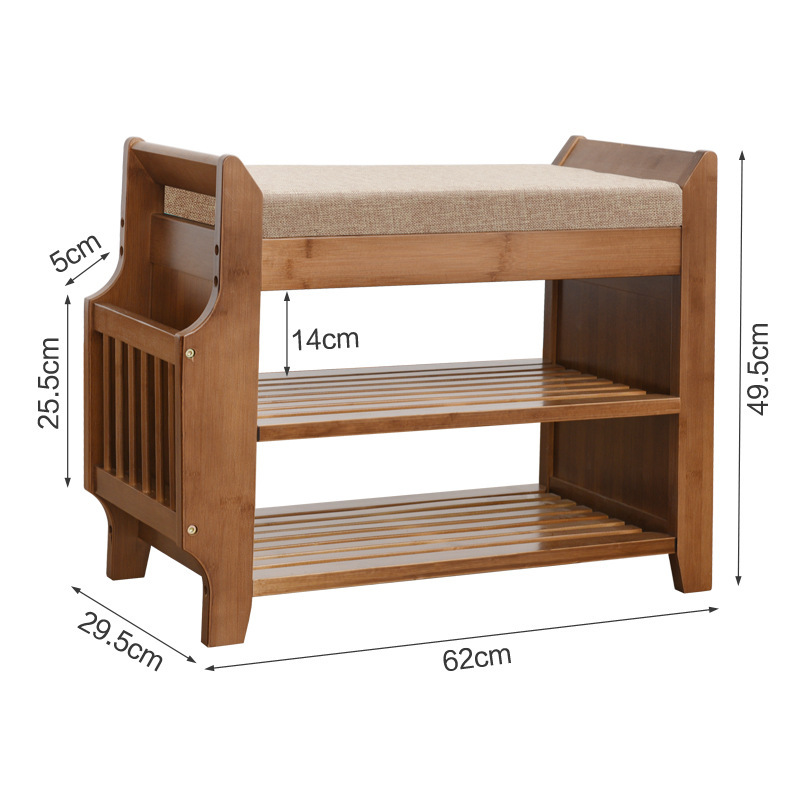 Taburete para cambiar zapatos con cojín suave premium de 60 cm