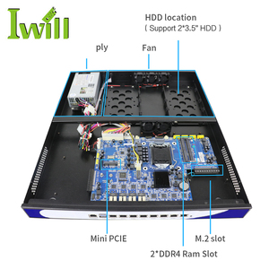 Sicurezza di rete all'ingrosso server 1u pfsense 6th 7th ubuntu oem firewall router supporto 1 * M.2 Slot - Product Image 5