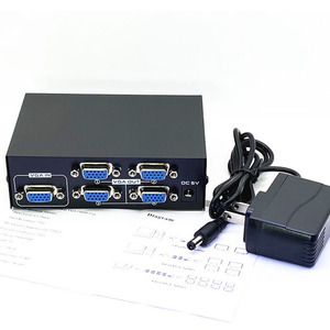 Divisor de vídeo VGA de 4 puertos, Monitor VGA/SVGA LCD CRT, caja divisora de vídeo de 4 puertos, distribuidor de pantalla de 200MHZ - Product Image 2