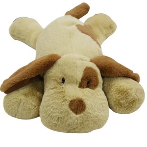 カスタム白と茶色の大きな犬眠っているぬいぐるみ柔らかいぬいぐるみ抱きしめる子犬 - Product Image 1