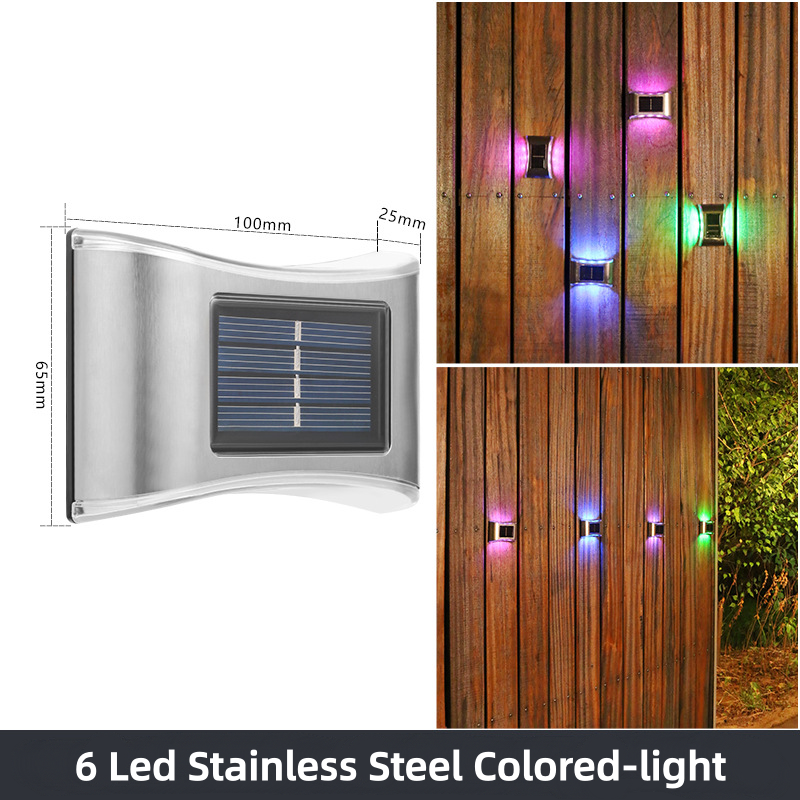 6 Led Stainless Steel Colored-light