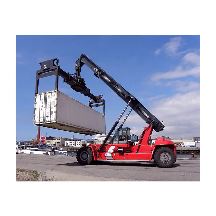 Harika performans ağır hizmet tipi reach stacker 45t SRSC4545H1 ile kağıt rulosu kelepçesi elektrik Reach Truck palet istifleyici Forklift