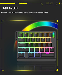 Teclados HE30 con cable para jugadores, 29 teclas, interruptor magnético, teclado iluminado, teclado de ordenador retroiluminado RGB para ESports Gaming Office - Product Image 3