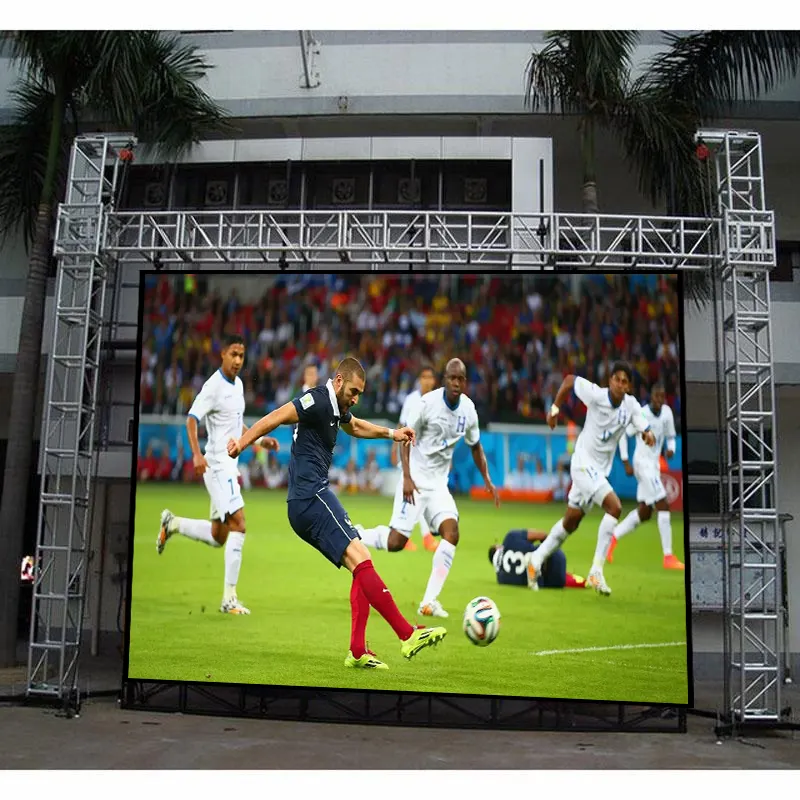 Telón de fondo de escenario de iglesia grande tamaño gigante personalizado escenario de club nocturno 2,9 Mm pantalla Led techo al aire libre Led Tv para concierto