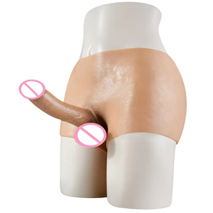 All'ingrosso della fabbrica Unisex realistica indossabile PVC pelle Dildo pantaloni cavi in Silicone solido Design morbido Dildo per adulti - Product Image 1