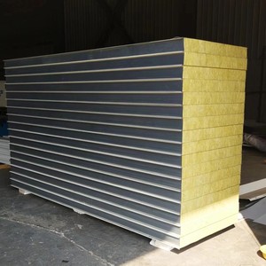 Flat Steel Deck Roof Concrete Deck System Thermal Insulation Rock Wool <strong>Sandwich</strong> <strong>Panel</strong> with <strong>Aluminum</strong> Core for Wall Application