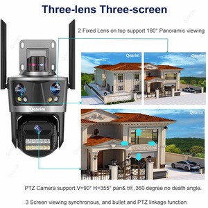 Qearim fabrika yeni 2 CPU çift kontrol çift silah tasarımı ile 16 çift çekirdekli elmas ışıkları üç kamera silah topu WiFi kamera - Product Image 4