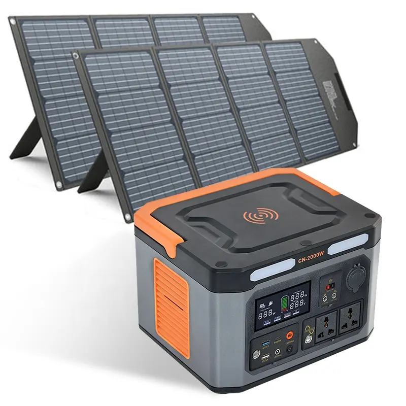 WTL ODM OEM 2023 Power Bank 220V generatore solare per esterni batteria di avviamento portatile centrale elettrica 2000W con pannello solare