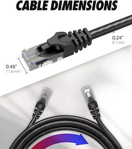 Fabrika özelleştirilmiş 1m 2m 3m 5m 10m pvc lan internet ethernet rj45 8p8c utp ağ yama kablosu iletişim cat6 veri kablosu - Product Image 3