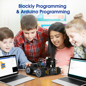 All-In-One Robotics Kit for Kids Crawler Robot <strong>Car</strong> with <strong>Remote</strong> <strong>Control</strong> and Coding Features Compatible with for <strong>Arduino</strong>