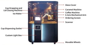 OkyRie NOVA 2 caffè distributore automatico collaborativo Robot per caffè e gelato con nucleo del motore componenti del cuscinetto del cambio - Product Image 4