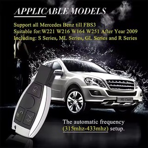 Yüksek kalite 3 düğmeler araba akıllı uzaktan anahtar otomatik kontrol 315MHz/433MHz için Mer/cedes ben-z yıl 2000 + NEC & BGA tarzı - Product Image 3