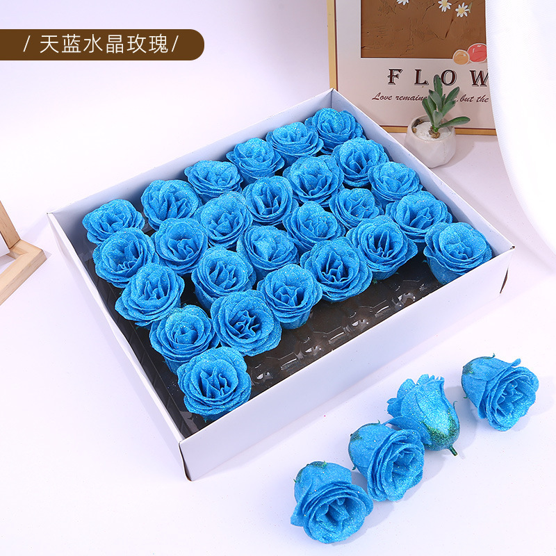 Rosa di cristallo azzurro cielo