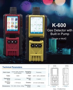 เครื่องตรวจจับก๊าซแบบพกพาก๊าซคลิป4 In 1ก๊าซตรวจสอบมิเตอร์วิเคราะห์ CO, H2S, O2และ LEL เครื่องตรวจจับก๊าซที่มีการเตือนภัย - Product Image 5