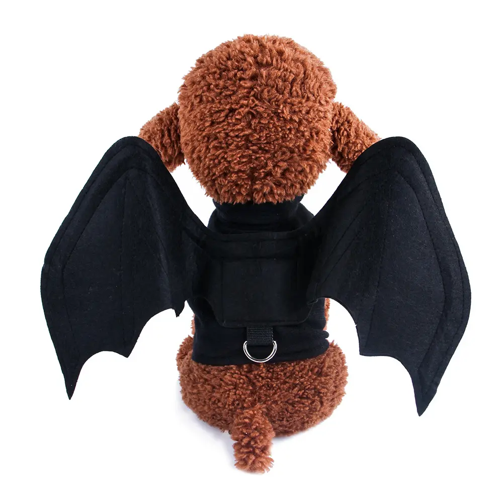 Plegable ropa de perro de ropa para mascotas ropa de perro gato araña alas de murciélago traje perro disfraces de Halloween