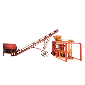 QT4-24B教客户使用半自动混凝土砌块机生产路缘石砌块 - Product Image 1