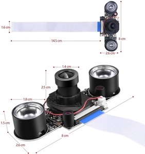 <strong>Raspberry</strong> <strong>pi</strong> Camera Day &amp; Night Vision, <strong>IR</strong>-Cut Video Camera 1080p HD Webcam 5MP OV5647 <strong>Sensor</strong> for <strong>Raspberry</strong> <strong>Pi</strong> RPi 4 3 B B+ - Product Image 3