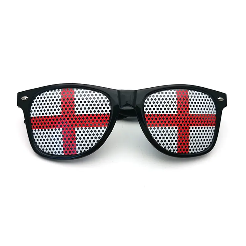 Kacamata hitam negara bendera Inggris kualitas tinggi promosi murah kacamata lubang jarum