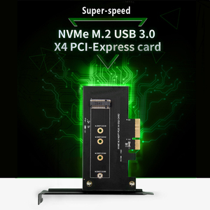 M.2 To PCIe Adapter M2 NGFF SSD NVME M SATA B Key PCI-e 3.0 X4 X8 X16 2230-2280 M.2 Ssd Controller Converter Card - Product Image 4