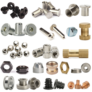 Revet Bóng cap Nut M4 M5x0.8 1/4-20 4 40 nhôm Brass Đen mù lỗ tự clinching Báo Chí có khía ngón tay cái Nut với cổ áo - Product Image 2