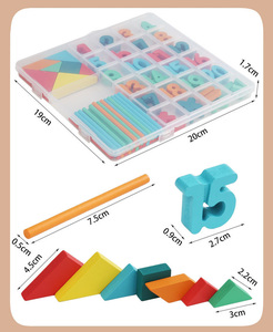 Ahşap matematik öğrenme SetGeometry ve aritmetik eğitici oyuncak Montessori ilham erken öğrenme bulmaca matematik becerilerini geliştirir - Product Image 3