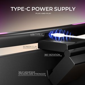 Curved Monitor Light Bar with RGB Backlight Computer Screen <strong>Lamp</strong> Dual Light Source with Touch Control <strong>Timed</strong> Gaming Accessory - Product Image 5