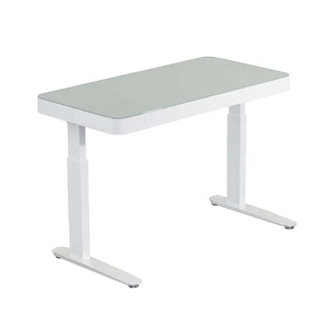 Escritorio eléctrico inteligente de vidrio templado para interiores, escritorio ajustable en altura, escritorio de ordenador simple, estudio en casa, escritorio de elevación inteligente para oficina en casa - Product Image 1