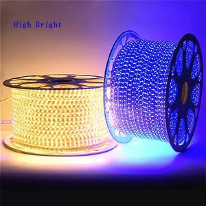 Yüksek kalite 5050 RGB LED ışık şerit alüminyum profil ses kontrolü ile su geçirmez IP65 akıllı 220V ışıkları - Product Image 3